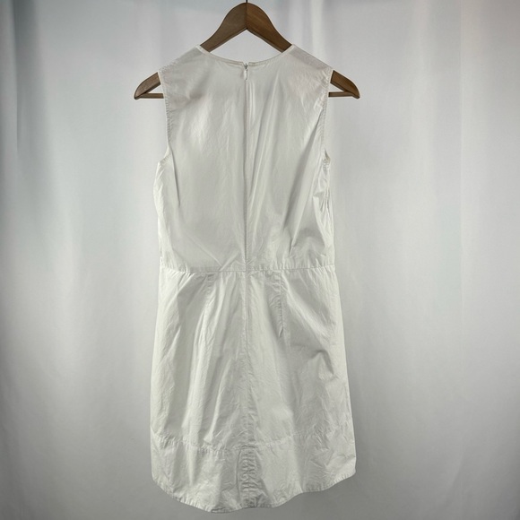 Everlane The Cotton Poplin V-Neck Tank Dress in White Size 6 - Picture 6 of 7